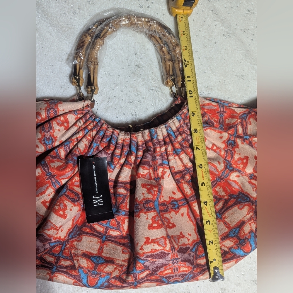 INC International Concepts IVAH Tidal Tie Dye Bamboo Handle Shoulder Bag NWT - Picture 6 of 10